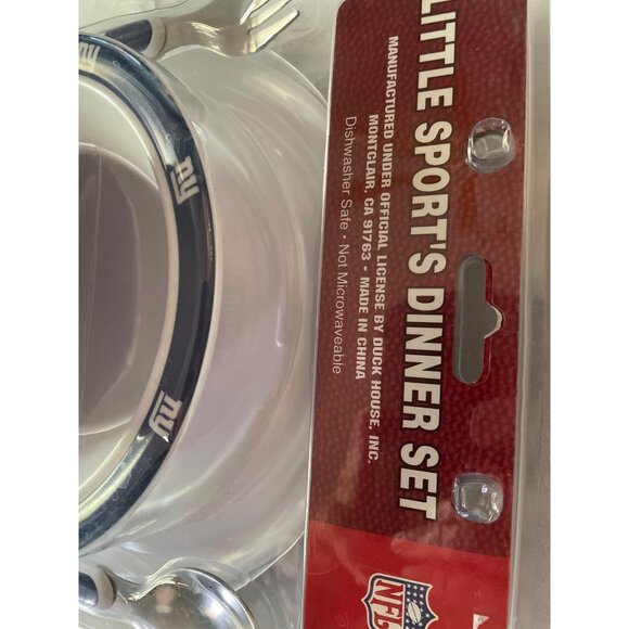 NFL New York Giants Little Sports 3-Piece Dinner Set For Kids - Picture 8 of 11